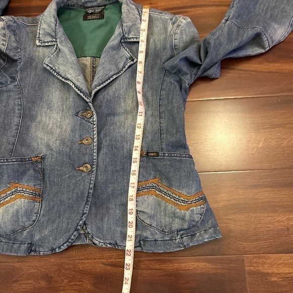 LEE Denim Blazer Size Medium - Picture 6 of 9